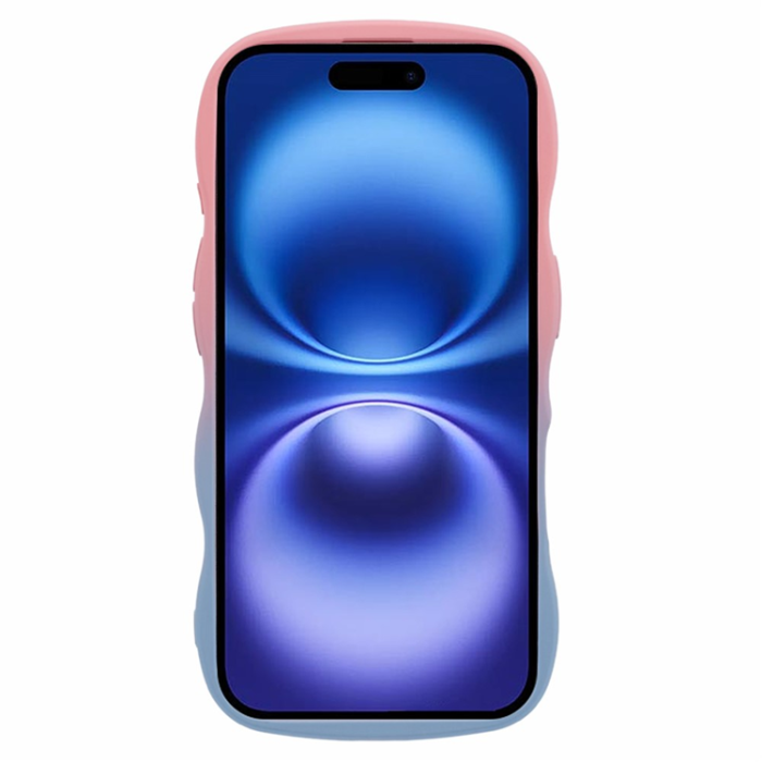 A-One Brand - iPhone 17 Mobiskal Gradient Color TPU - Rosa + Himmelsblå