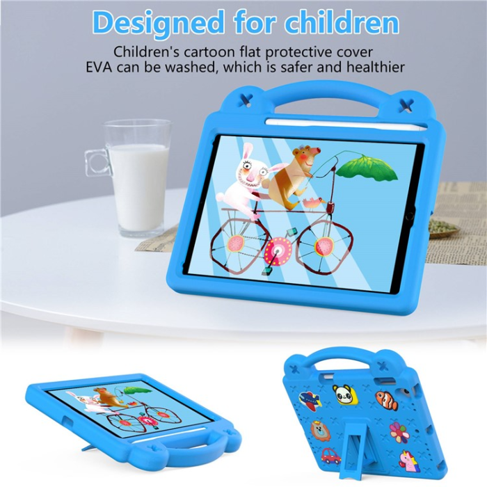 A-One Brand - iPad Air 2 (2014)/Air (2013) Skal EVA Kickstand Shockproof - Ljusblå