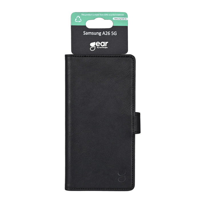 GEAR - Gear Galaxy A26 5G Plånboksfodral 3 Kortfack Återvunnen - Svart