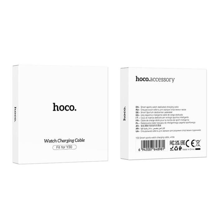 Hoco - Hoco Laddkabel för Smartwatch 0.6 m Y30 - Vit