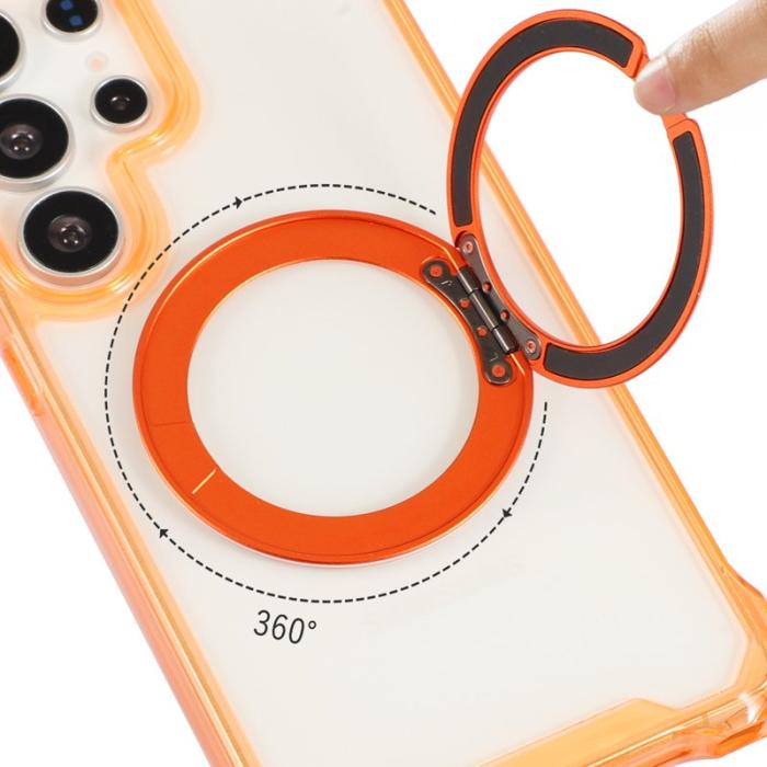 OEM - Mobilskal till Samsung Galaxy S26 Ultra Magnetiskt Ställ TPU + PC - Orange
