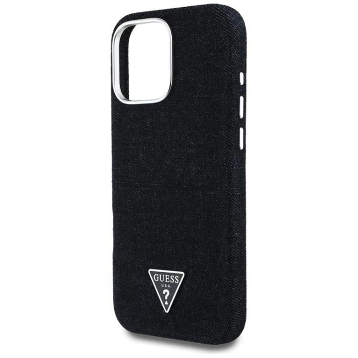 Guess - Guess iPhone 16 Pro Mobilskal MagSafe Denim Triangle - Svart