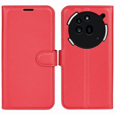 A-One Brand - Nothing Phone (3a) Pro Plånboksfodral Litchi Texture - Röd