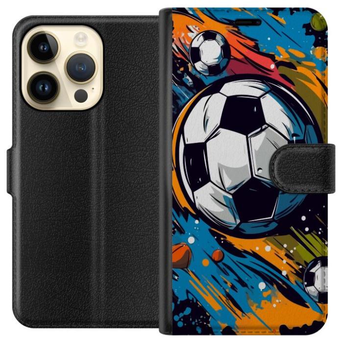 iSecrets - Plånboksfodral till Apple iPhone 15 Pro med Fotbollar