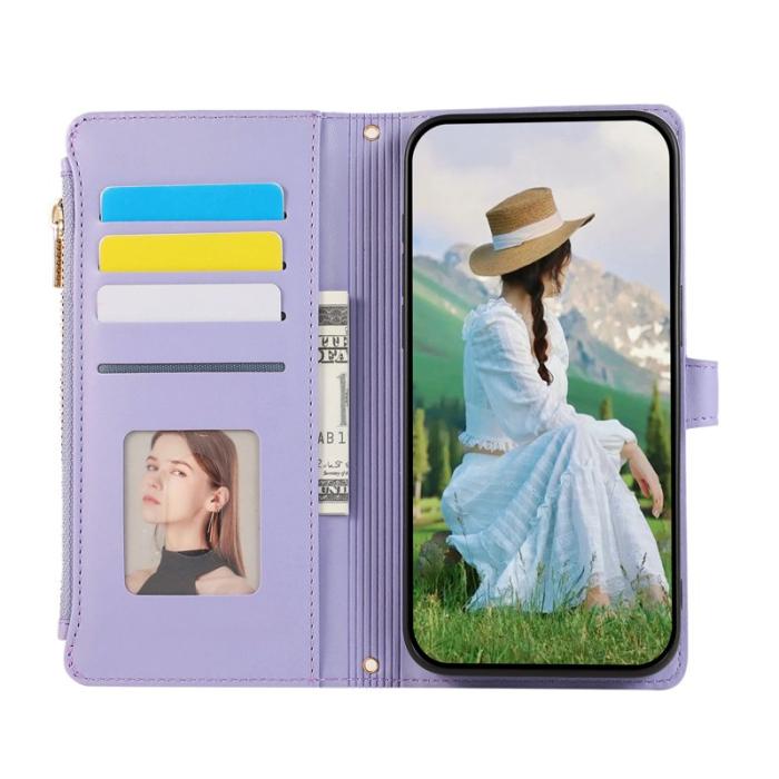 OEM - Mobilfodral för Samsung Galaxy S26 Plus Konstläder Flera kortfack - Lila