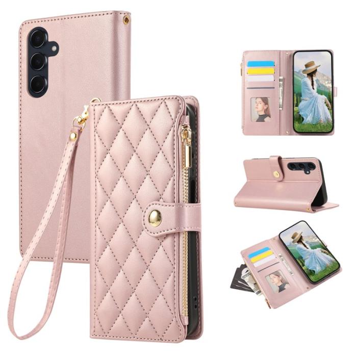 OEM - Mobilfodral för Samsung Galaxy S26 Plus Konstläder Flera kortfack - Roséguld