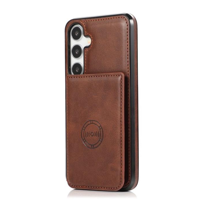 OEM - Mobilfodral för Samsung Galaxy S26 Kortfack Kickstand Konstläder + TPU - Kaffe