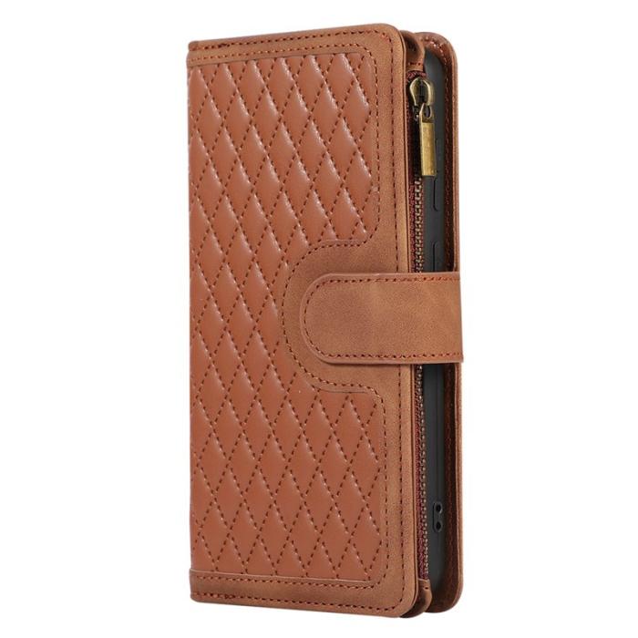 OEM - Mobilfodral för Samsung Galaxy S26 Ultra Konstläder 9 kortfack - Brun