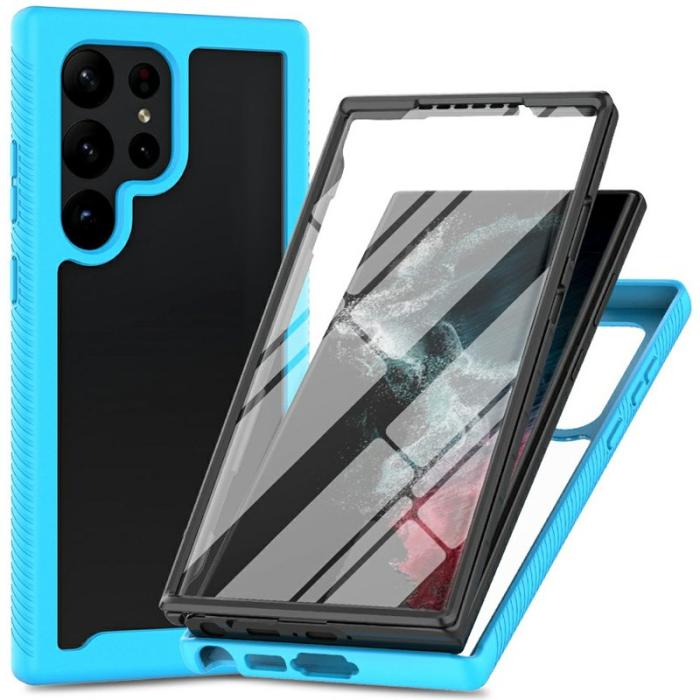 OEM - Mobilskal för Samsung Galaxy S26 Ultra Transparent PC + TPU - Ljusblå