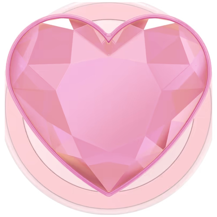 PopSockets - PopSockets MagSafe Popuphållare och Stativ Crystal Heart Grip - Rosa