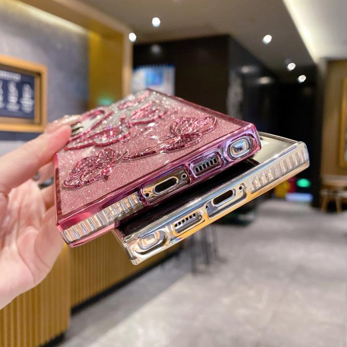 OEM - Mobilskal för Samsung Galaxy S26 Ultra 3D Fjäril TPU - Rosa