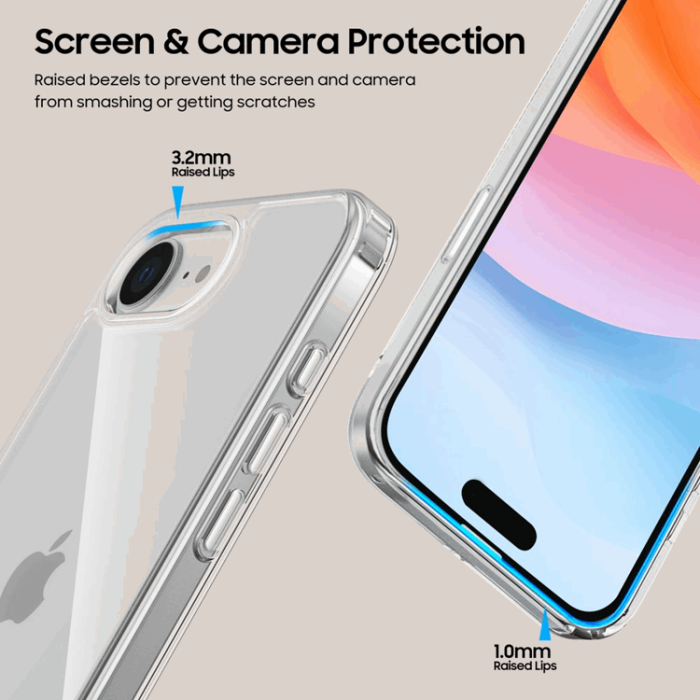 Tech-Protect - Tech-Protect Mobilskal till iPhone 16e/17e Flexair - Clear