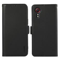 ABEEL - ABEEL Samsung Galaxy Xcover 5 Konstl&auml;der Pl&aring;nboksfodral RFID-Skydd Svart