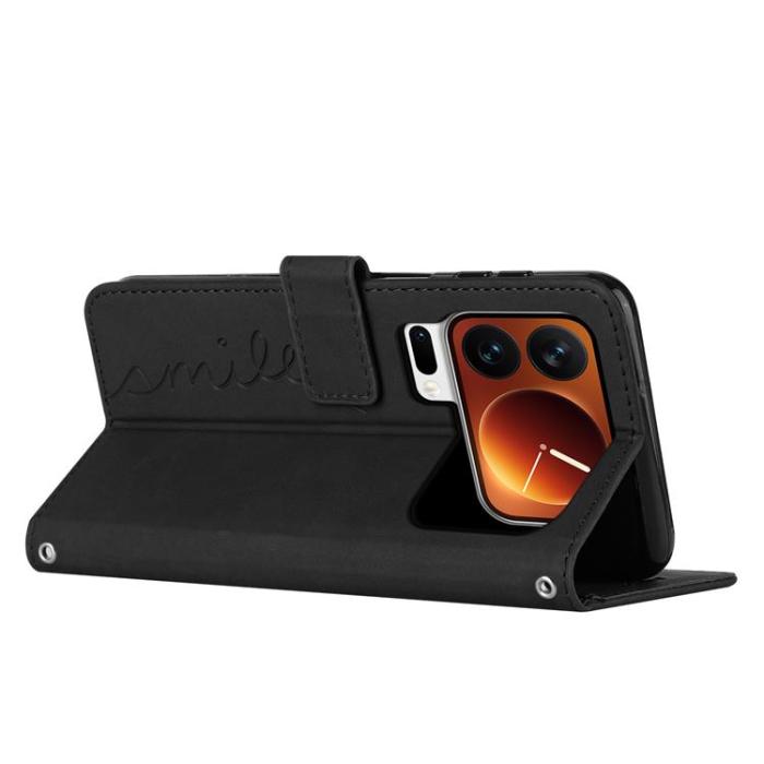 A-One Brand - Xiaomi 17 Pro Max Konstläder Plånboksfodral Imprinted Heart Pattern