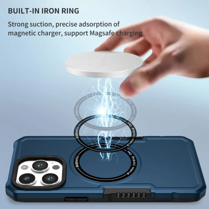 Taltech - iPhone 15 Pro Mobilskal Magnetisk - Blå