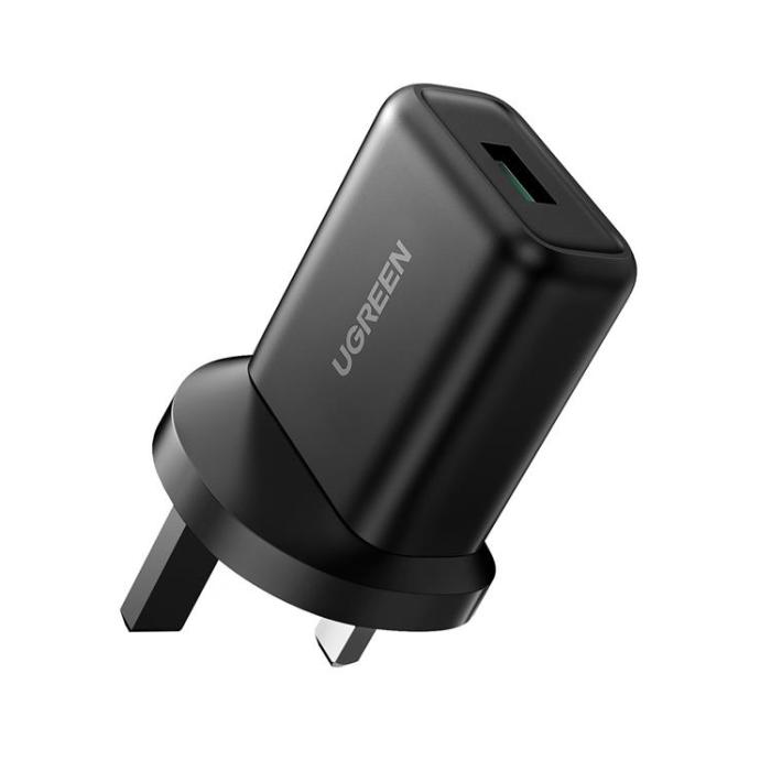 Ugreen - Ugreen Väggladdare Adaptrar USB-A UK 18W - Svart
