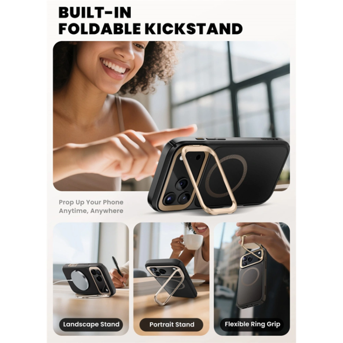 SupCase - Supcase iPhone 17 Pro Max Mobilskal Magsafe Ares Flip - Desert Guld