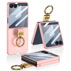 GKK - GKK Galaxy Z Flip 7 Mobilskal Ringhållare Härdat glas Fram