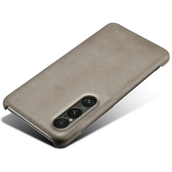 A-One Brand - Sony Xperia 1 VII Mobilskal Calfskin Texture PU-Läder - Grå