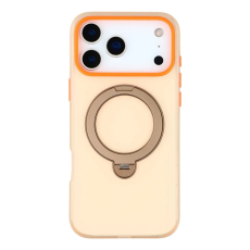 KIGC - KIGC iPhone 17 Pro Max Mobilskal Rotating Kickstand - Orange