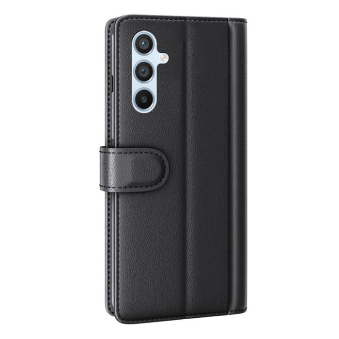 A-One Brand - Galaxy A34 5G Plånboksfodral Äkta Läder Folio Flip - Svart