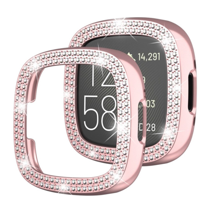A-One Brand - Fitbit Versa 4/Sense 2 Skal Rhinestone - Rosa