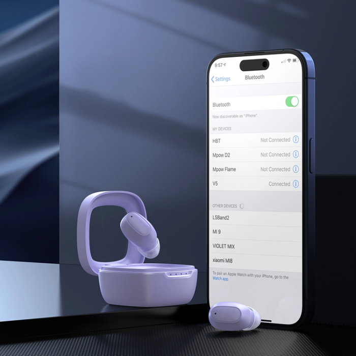 Choetech - Choetech In-ear Trådlösa Hörlurar TWS Bluetooth MEMS - Lila