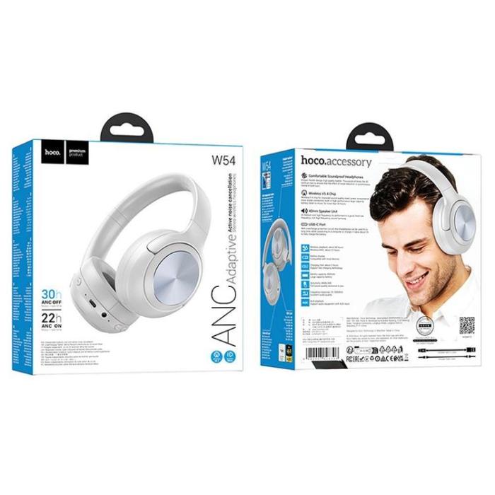 Hoco - Hoco Over-Ear Hörlurar Trådlösa Bluetooth ANC W54 - Grå