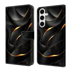 OEM - Samsung Galaxy S26 Plus Fodral St&auml;llbart M&ouml;nstertryck Konstl&auml;der - Guld