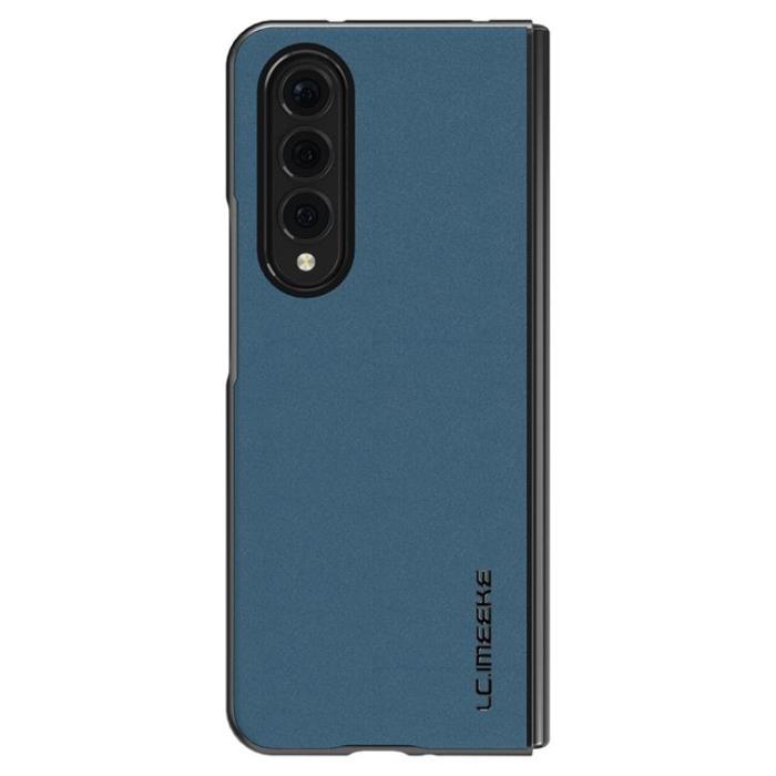 LC.imeeke - LC.IMEEKE Galaxy Z Fold 4 Skal TPU-ram Läder - Blå