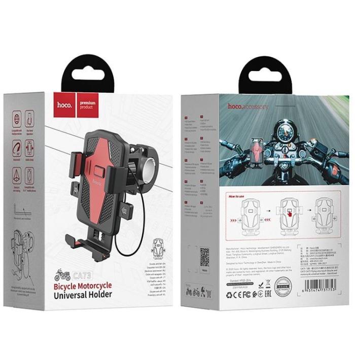 Hoco - Hoco Motorcykel/Cykelhållare för Styre CA73 - Svart