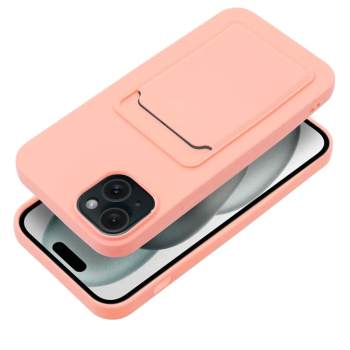 OEM - iPhone 15 Plus Mobilskal Korthållare - Rosa
