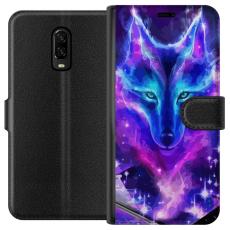 iSecrets - Plånboksfodral till OnePlus 6T med Neon Varg