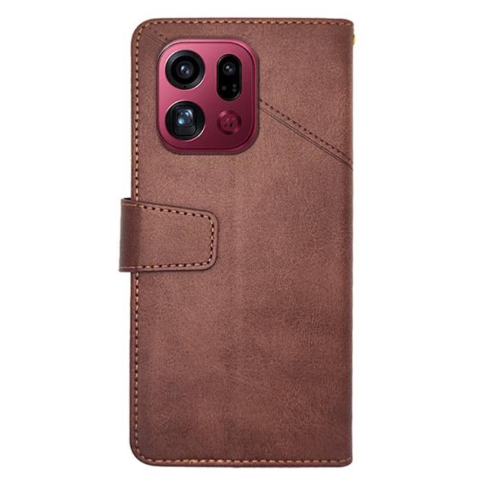 IDEWEI - IDEWEI Oppo Find X9 Pro Plånboksfodral Konstläder Ställ - Brun