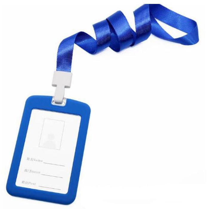 OEM - Hållare för ID-Bricka med Lanyard - Blå