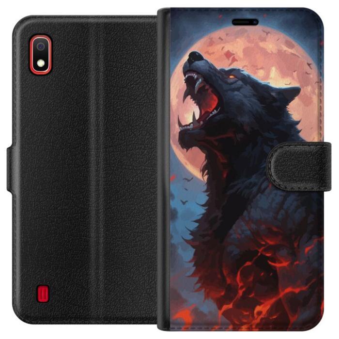 iSecrets - Plånboksfodral till Samsung Galaxy A10 med Ylande varg