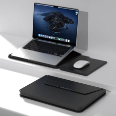 A-One Brand - Datorfodral 15.6" Detachable med Stativ PU-läder - Svart
