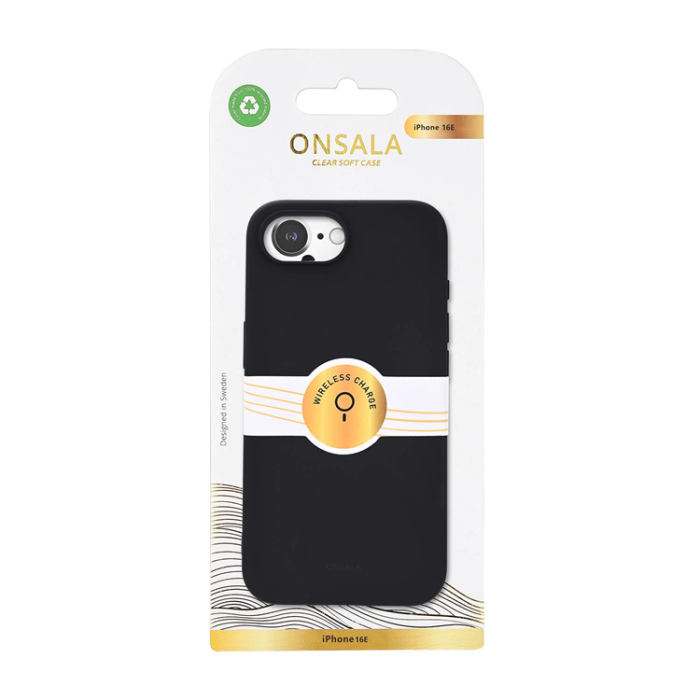 Onsala - Onsala iPhone 16e Mobilskal Silikon Återvunnen - Svart