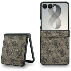 Guess - Guess Mobilskal F&ouml;r Galaxy Z Flip 8 MagSafe 4G Classic - Brun