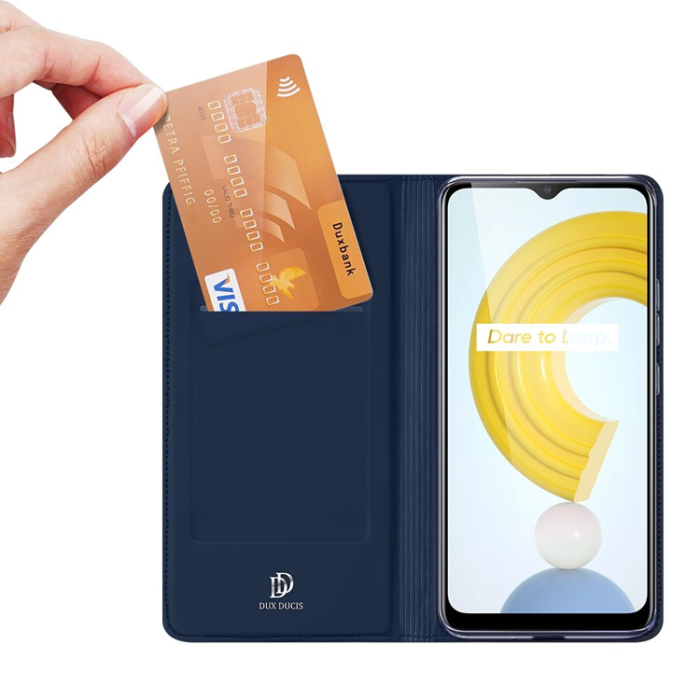 Dux Ducis - Dux Ducis Realme C21 Plånboksfodral Skin Pro - Blå