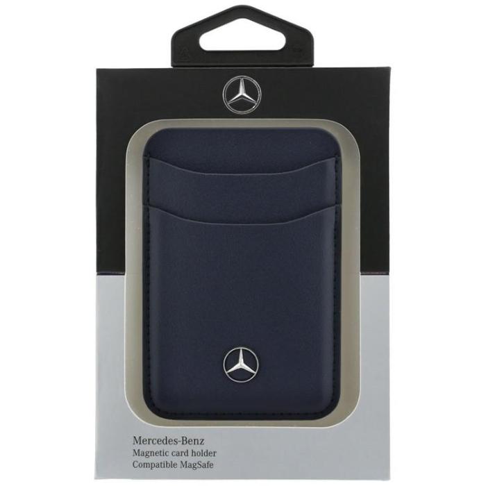 Mercedes - Mercedes MagSafe Korthållare Läder Plånbok - Marinblå