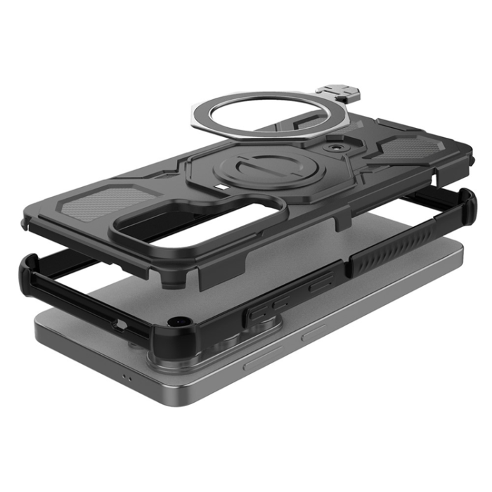 A-One Brand - Galaxy S26 Ultra Mobilskal Rotating Metal Kickstand - Svart