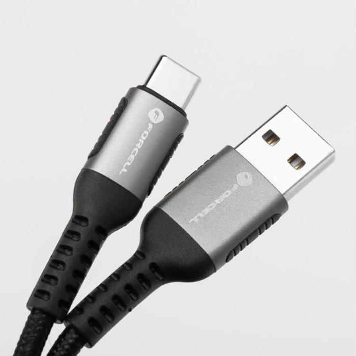 Forcell - Forcell USB-A till USB-C Kabel 66W 2m QC3.0 3A Cafule - Svart