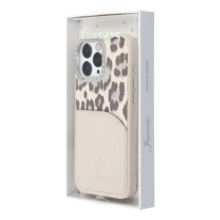 JAUCASE - JAUCASE iPhone 16 Pro Mobilskal MagSafe korthållare - Vit