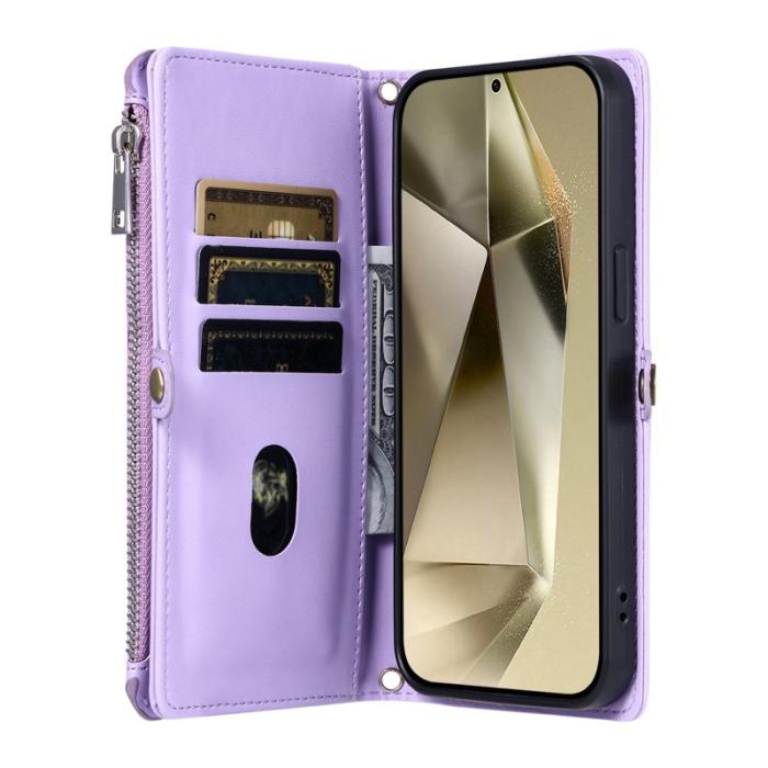 OEM - Samsung Galaxy S26 Plånboksfodral TPU + Konstläder - Lila