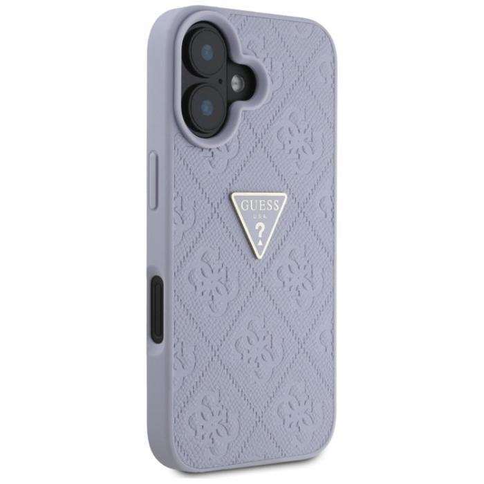 Guess - Guess iPhone 16 Mobilskal Hot Stamp 4G Triangle Logo - Lila