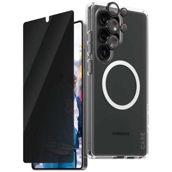 PanzerGlass - [3in1] CARE Galaxy S25 Ultra MagSafe Skal, Privacy Härdat Glas, Kameralinsskydd
