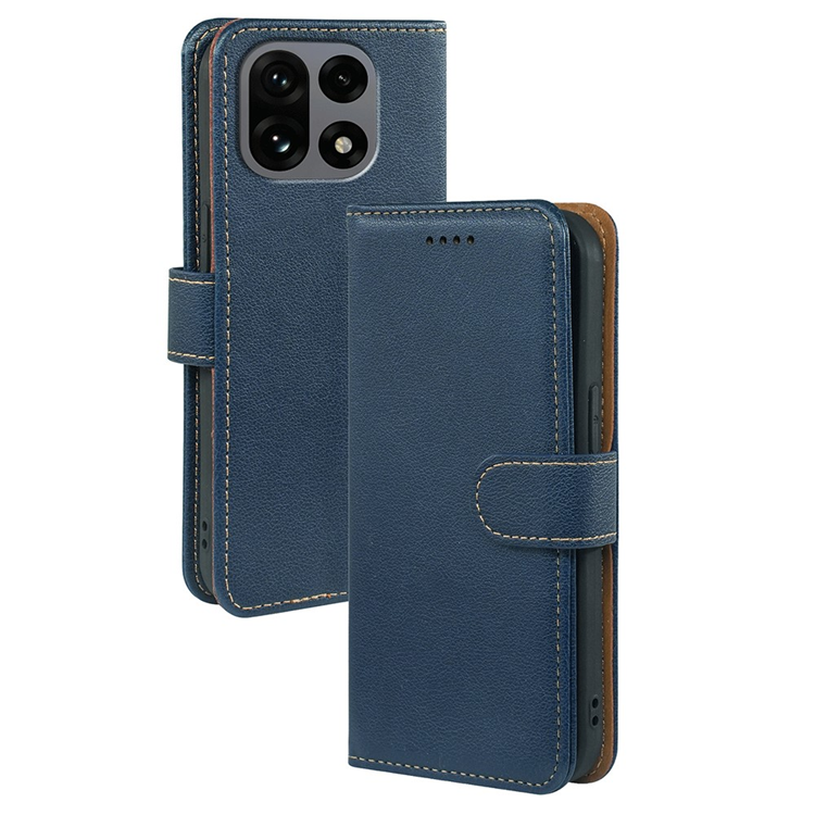 OnePlus 15 Plånboksfodral RFID Blocking Litchi Läder (Blå) | 2353 | AlltMobil