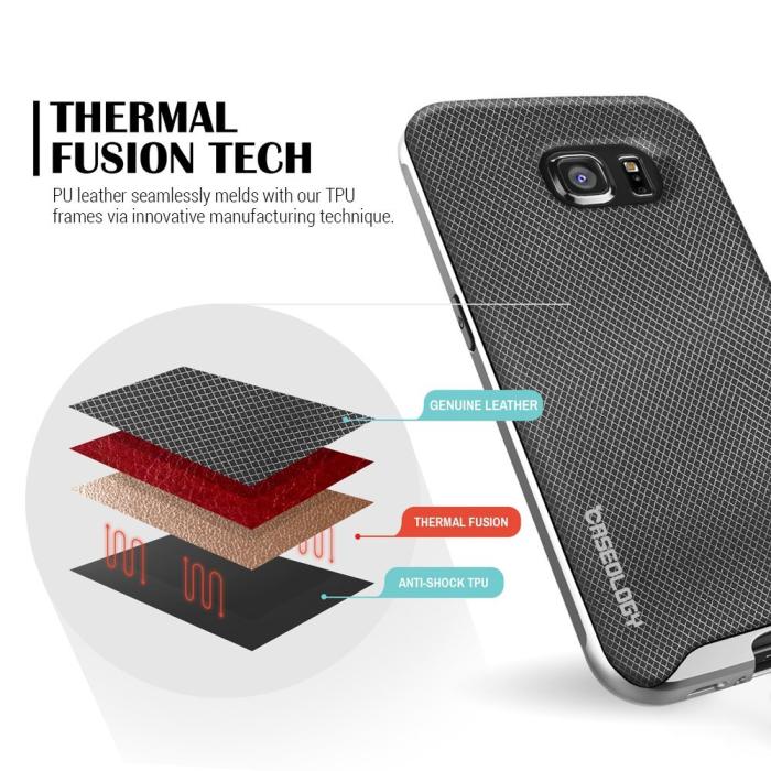 UTGATT5 - Caseology Envoy Series BaksideSkal till Samsung Galaxy S6 - Mesh Silver