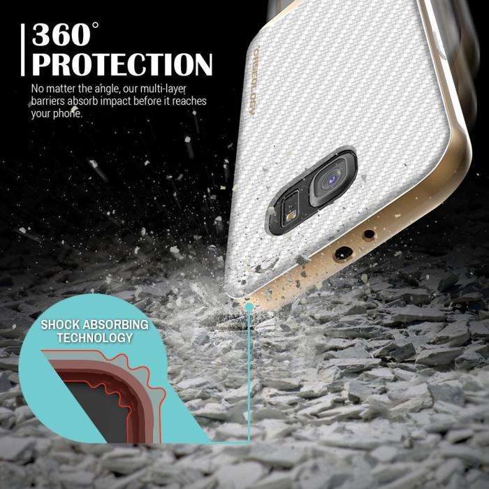 UTGATT5 - Caseology Envoy Series BaksideSkal till Samsung Galaxy S6 - Carbon Vit